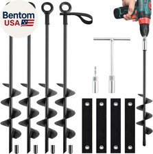18-Inch Ground Anchors Screw in Heavy Duty, 4 Pack Trampoline Anchors  Stakes H