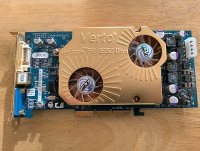 PNY GeForce FX 5950 Ultra AGP VGA 256MB Vintage Video Graphics Card