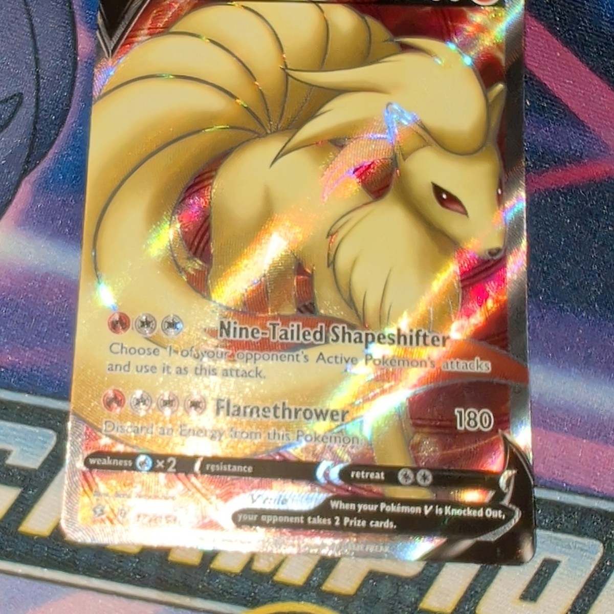 Pokmon TCG Ninetales V Full Art Ultra Rare Holo 177/192 Rebel Clash 200 HP