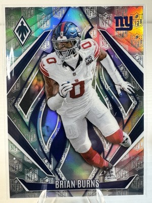 2024 Panini Phoenix Brian Burns #17 Silver NFL Shield Prizm SSP #'ed 067/150
