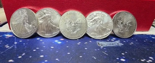2020 American SILVER Eagle BU Lot Of 5