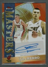2025-26 Topps Finest 06/25 RARE numbered Tyler Herro GOLD Refractor Masters Auto