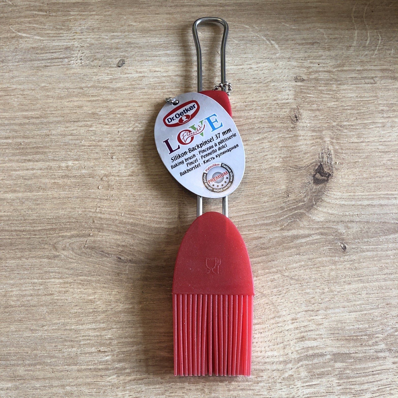 Dr. Oetker 1928 Silicone Plastic Metal Flexxibel Red Basting Pasting Brush