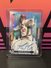 GORDON GRACEFFO 2025 Topps Finest AUTO Sky Blue Refractor /150 Cardinals RC
