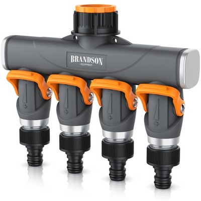 Brandson 4 Wege Wasserverteiler 1 Zoll Eingang und ¾ Zoll Adapterstücke