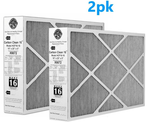 Lennox Carbon Coated X6672 Healthy Climate MERV 16 Filter - 2 PACK