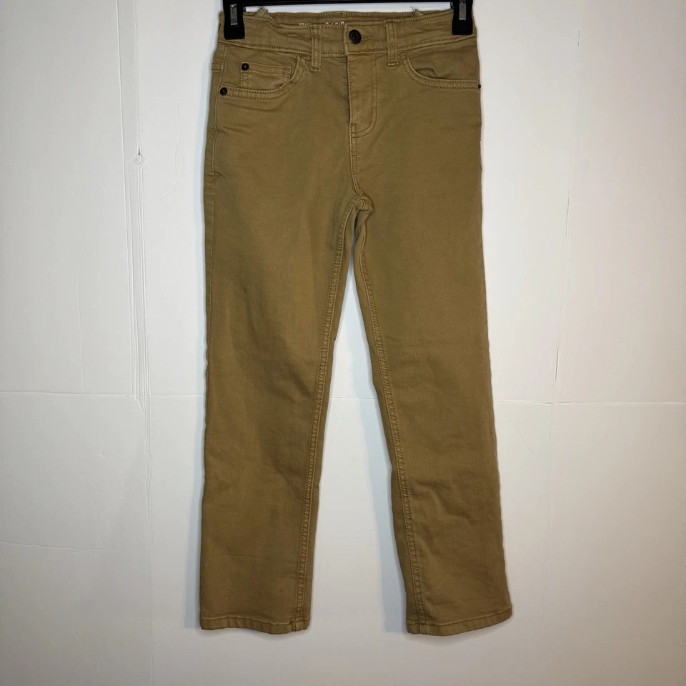 Брюки хаки Cat & Jack для мальчиков 8 эластичные желтовато-коричневые коричневые с регулируемой талией - Изображение 2 из 4