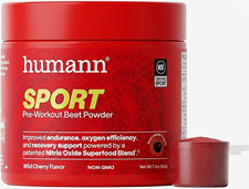 humann SPORT Pre-Workout Beet Powder NSF Certified Sport Wild Cherry 7.1 oz