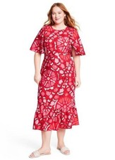 Rhode X Target Zinnia Women’s Floral Print Bell Sleeve Dress Size 18