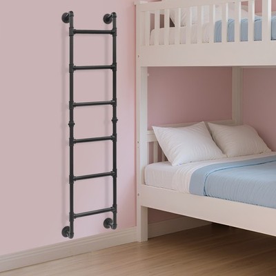 Wall-mounted 6-step Bunk Bed Ladder High Loft Attic Eight Steps Ladders Tool
