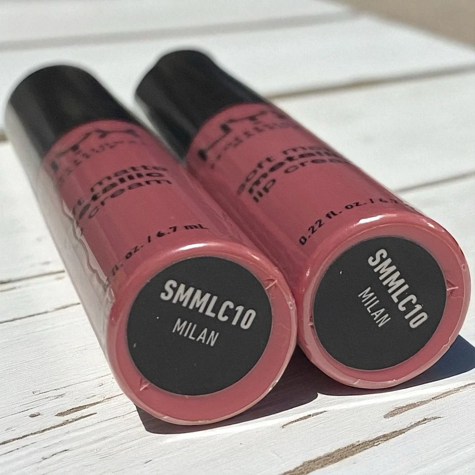 2x NYX PROFESSIONAL MAKEUP Soft Matte Metallic Lip Cream Liquid Lipstick - Milan - Image 3 of 3