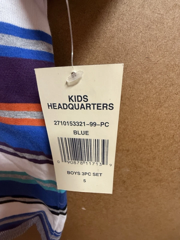 Boys Kids Headquarters 2719253321-99-PC Blue Short Sleeve Polo Shirt Size 5 - Image 2 of 4