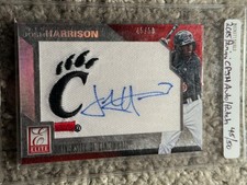 2015 Panini Elite Josh Harrison Collegiate Patch Auto Autograph #45/50 Bearcats