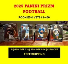 2025 Panini Prizm Football - Rookies & Vets #1-400 - Pick Your Card - SHIPS FREE