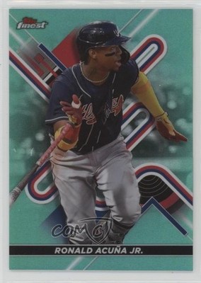 2022 Topps Finest Aqua Refractor 59/199 Ronald Acuna Jr Ronald Acuña Jr #31 4f5