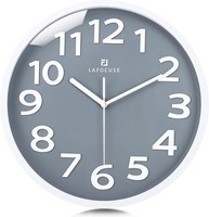 Wanduhr 3D Lautlos Grau Modern 30Cm GeräUschlos Deko FüR KüChe Wohnzimmer BüRo