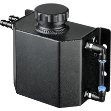 Coolant Overflow Tank Aluminum Radiator Reservoir Expansion 1l Black
