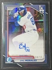 EMIL MORALES 2024 BOWMAN CHROME #CPA-EM AUTO BLACK REFRACTOR 1ST PROSPECT 4/10