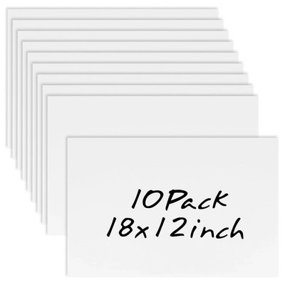 10 Pack 18'' x 12'' White Corrugated Plastic Sign Blank Board Double Sided fo...