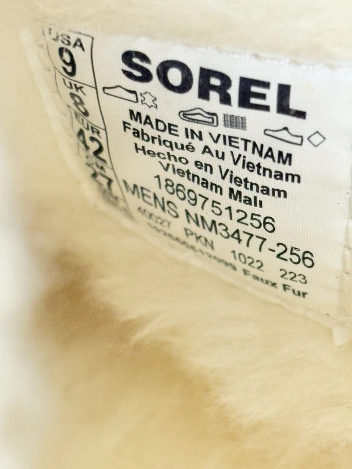 Sorel Manawan II Zapatilla Botas Para Hombres 9 M Marrón Gamuza Piel Sintética Forrada Suelas de Goma Foto 3 de 4