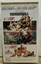 James Bond 007 Thunderball VHS Tape Sean Connery Remastered Collector's Edition