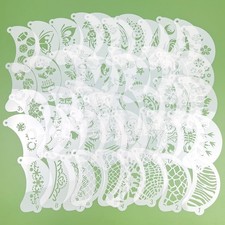 50 Pcs Face Paint Stencils Body Facial Painting Templates Makeup Halloween