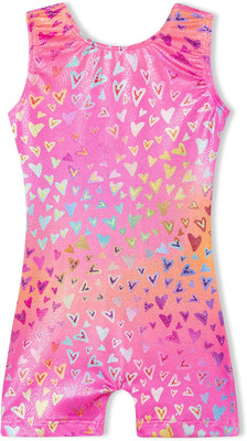 Gymnastics Leotards for Girls Sparkly One-Piece Pro Kids Unitard Biketards with 