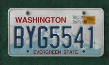 BYG-5541 WASHINGTON American Licence Plate 12"x6"