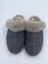 UGG Scuffette II Slippers Womens Size 6 Gray Suede Sheepskin Slide Mule EU 37