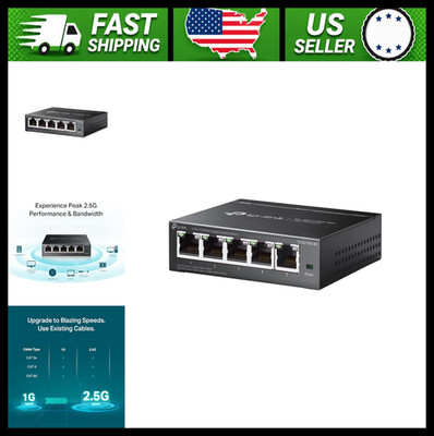 TP-Link 5-Port 2.5G Ethernet Switch Unmanaged Plug & Play Desktop/Wall Mount