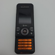 Vintage Sony Ericsson W580i Cellphone Walkman Slider Orange Trim, Untested