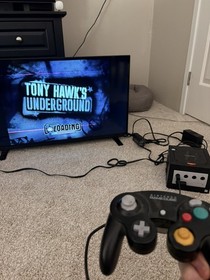 PLEASE READ Black Nintendo GameCube Console Bundle Lot 3 games 2 Controllers