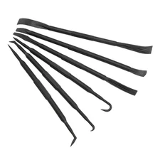 6pcs Prying Bar Hook Set Double Ended Plastic Black For Removing O Ring Sealing