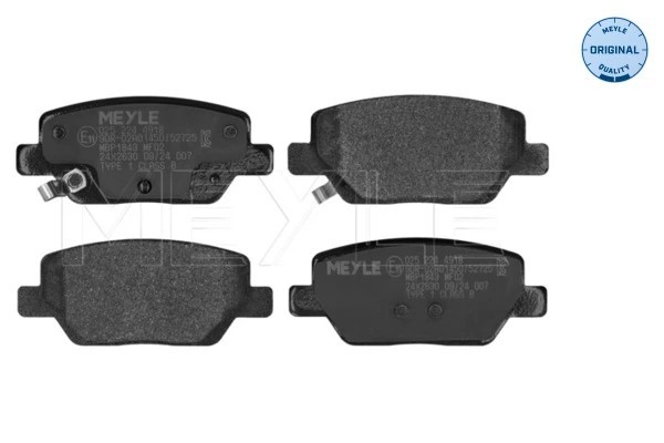 Plaquettes de frein à disque Meyle 025 224 4918 à friction silencieuse pour OE 77367717
