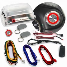 Red LED Illuminated Billet Push Button Car En...