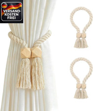 Magnetische Vorhang Raffhalter handgewebt Holz Baumwolle, starker Magnet, flexib