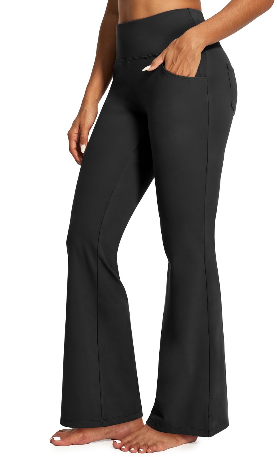 Yoga Pants Women Wide Leg High Waist Bootcut Workout Flare Leggings Tummy Con...-image