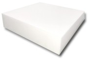 FoamTouch Upholstery Foam Cushion High Density, 6" H X 24" W X 24" L, White, ...