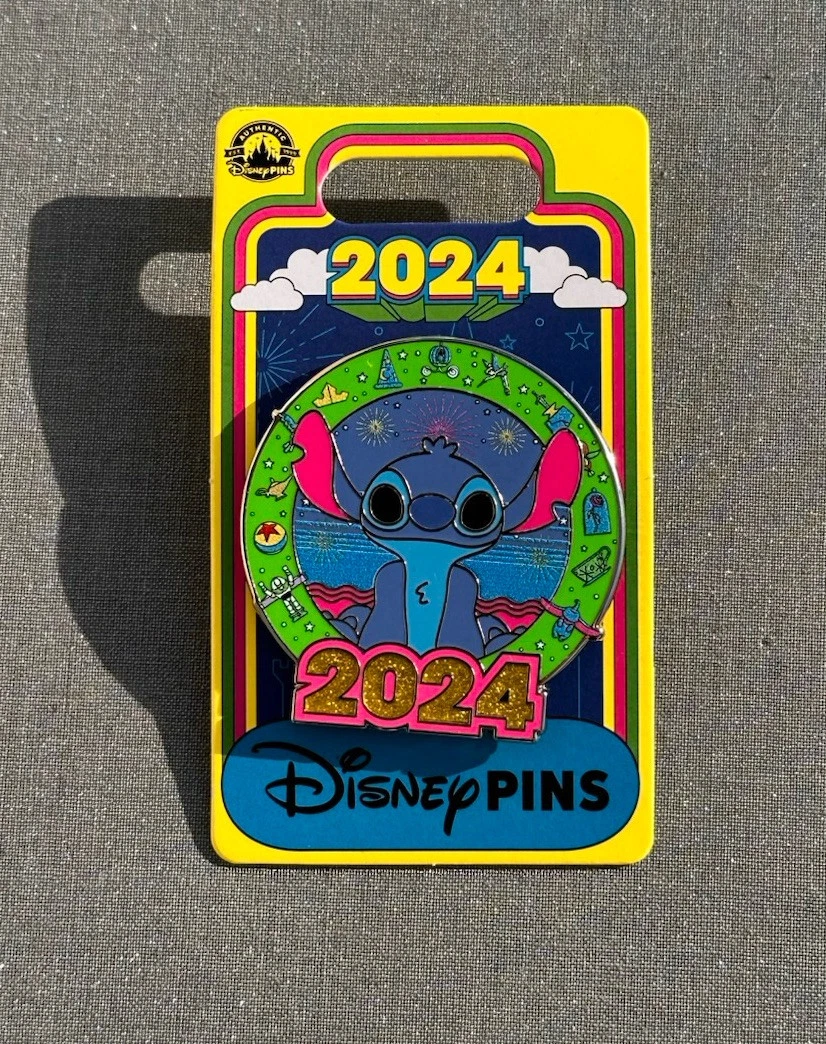 Disney Parks Disneyland Year 2024 Dated Stitch Pin