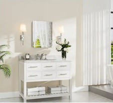 KeonJinn 14x18 Frameless Aluminum Medicine Cabinet Mirror Bathroom Wall Mount