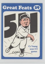 1972 Laughlin Great Feats Blue Border Cy Young #29 HOF 0b0