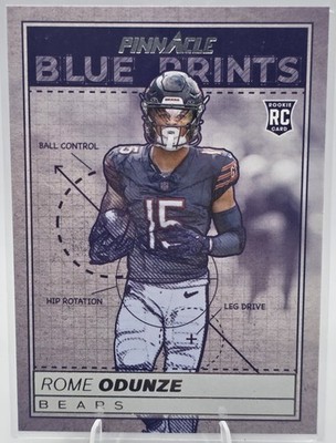 2024 Panini Encore Rome Odunze #2 Pinnacle Blue Prints RC Bears