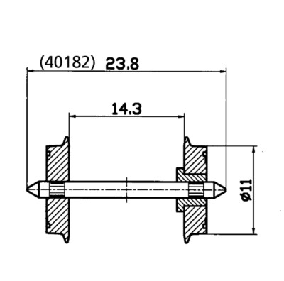 ROCO 40182 HO Scale Two Axis for DC Diameter mm. 11 single side isolates