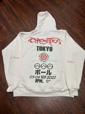 レディー・ガガ　コンサート　フーディ　ＸＬ① LADY GAGA THE CHROMATICA BALL TOUR TOKYO CITY WHITE HOODIE Size