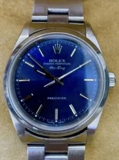 ROLEX Air King 14000 Blue Dial Box Papers CERTIFICATE Tag Xtra Link COMPLETE SET