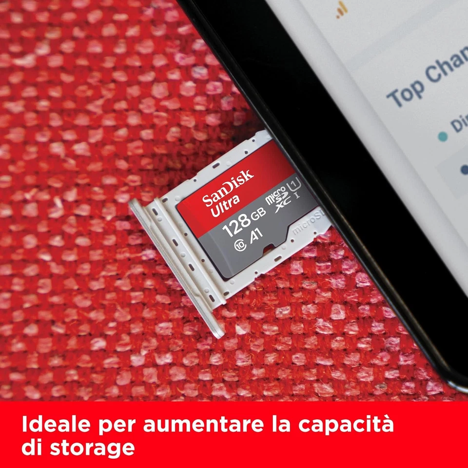 SanDisk 128GB Ultra scheda micro Sd SDXC+Adattatore  UHS-I Class 10 U1 150MB/s - Immagine 4 di 4