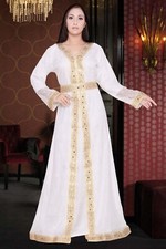 Sale!! Luxury White Royal Moroccan Dubai Kaftans African Attire Dresses 32