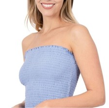 Zenana Ruffle Smocked Tube Top-