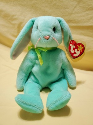 green bunny beanie baby