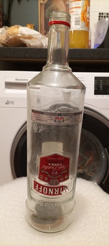SMIRNOFF Vodka 3 Liter leere Optik Flasche Mancave Spardose 18" Zoll HOME BAR